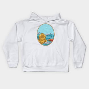 Vintage Diver Kids Hoodie